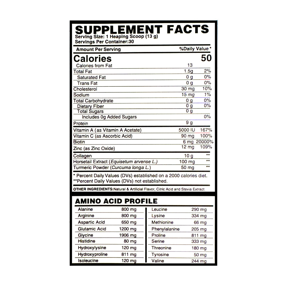 COLLAGEN POWDER WITH HORSETAIL PLANT EXTRACT & TURMERIC DAILY YOUTH