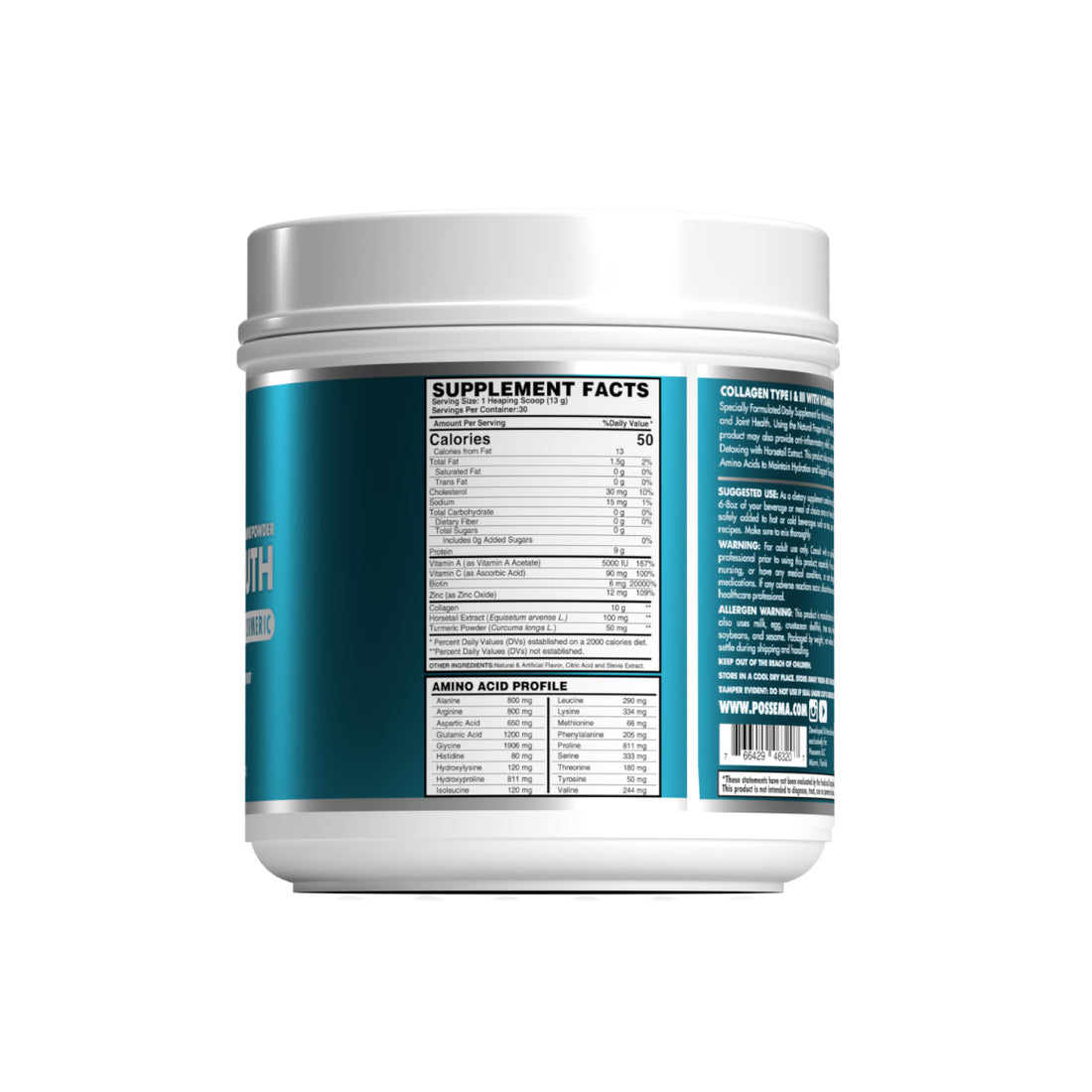 COLLAGEN POWDER WITH HORSETAIL PLANT EXTRACT & TURMERIC DAILY YOUTH