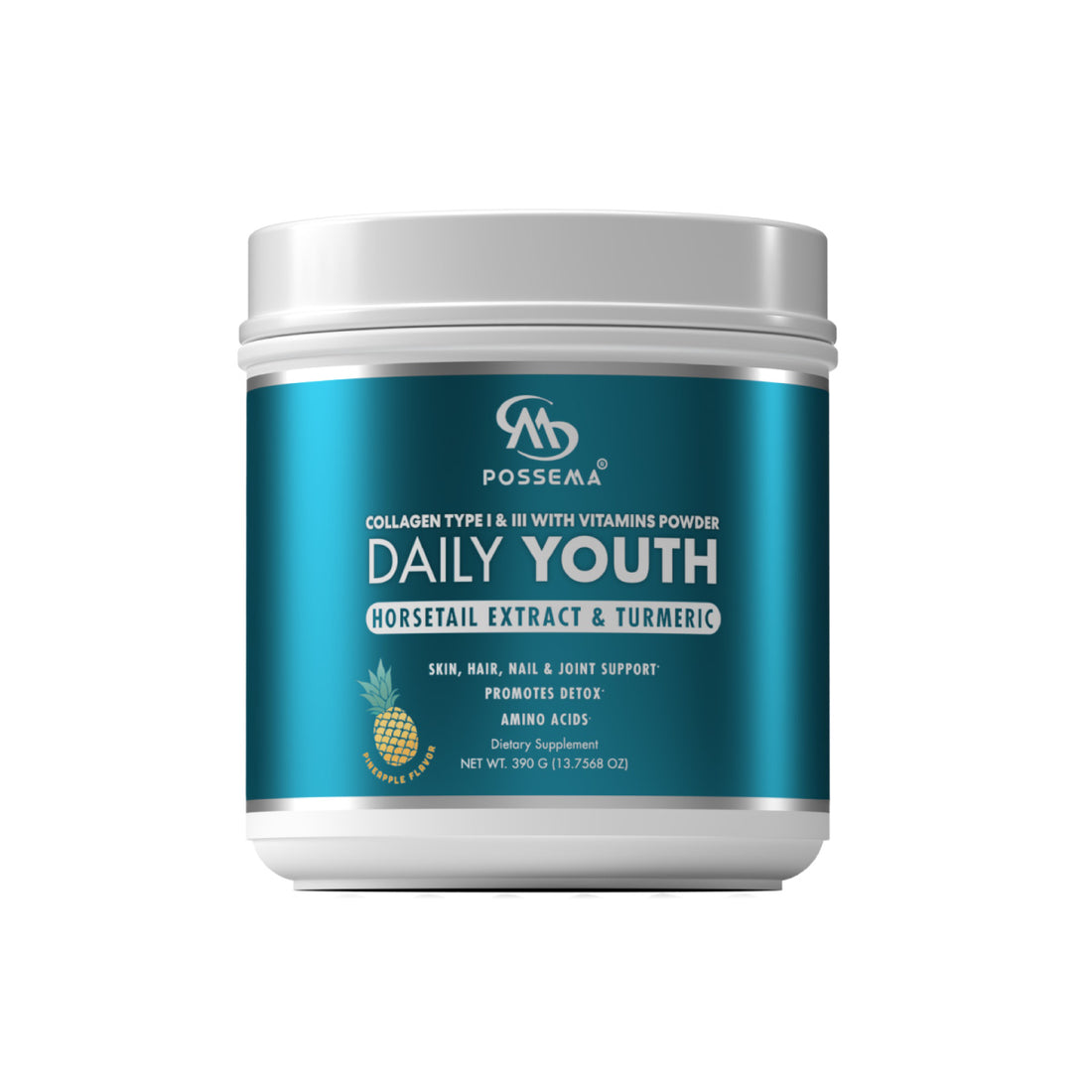 COLLAGEN POWDER WITH HORSETAIL PLANT EXTRACT & TURMERIC DAILY YOUTH